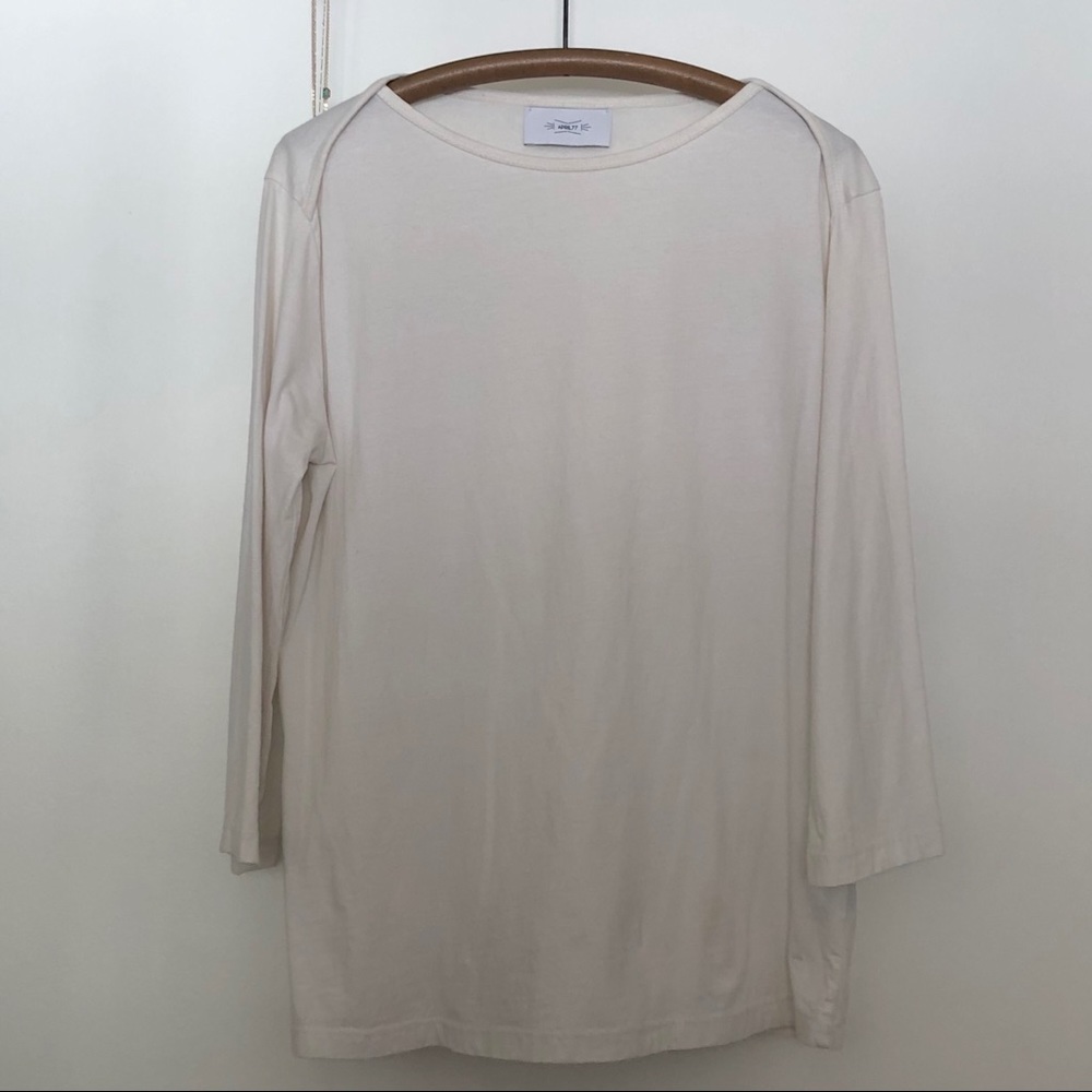 April 77 long sleeved cream t-shirt